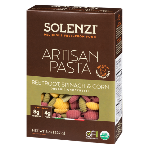 Solenzi Gluten-free Beetroot, Spinach & Corn Organic Gnocchetti