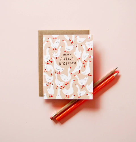 Badger & Burke Ducking Birthday Birthday Greeting Card