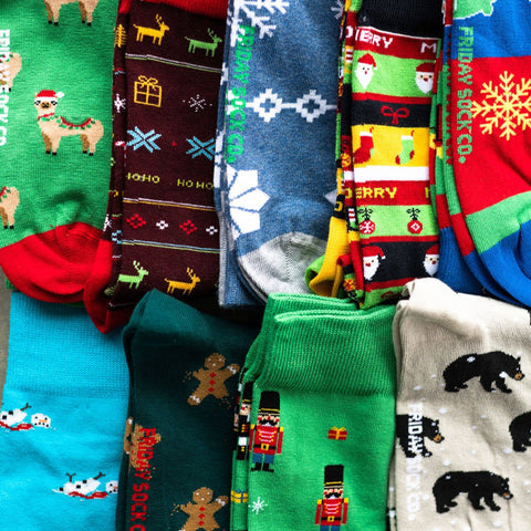 Friday Sock Co. Men's Ugly Christmas Nutcracker Socks: Men's 7 - 12