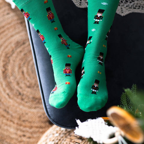 Friday Sock Co. Men's Ugly Christmas Nutcracker Socks: Men's 7 - 12