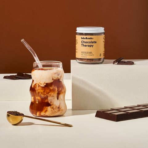Lake & Oak Chocolate Therapy Loose-Leaf Tea | Glass Jar 24 Cups
