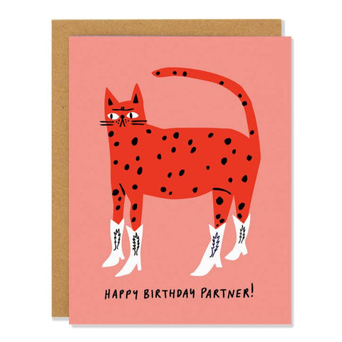 Badger & Burke Cowboy Kitty Birthday Greeting Card
