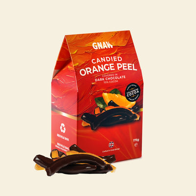 Gnaw Candied Orange Peel in Dark Chocolate