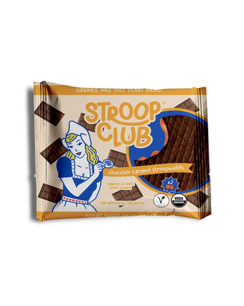 CLEARANCE | Stroop Club Chocolate Caramel Vegan Stroopwafel Cookies - BB Sep 24