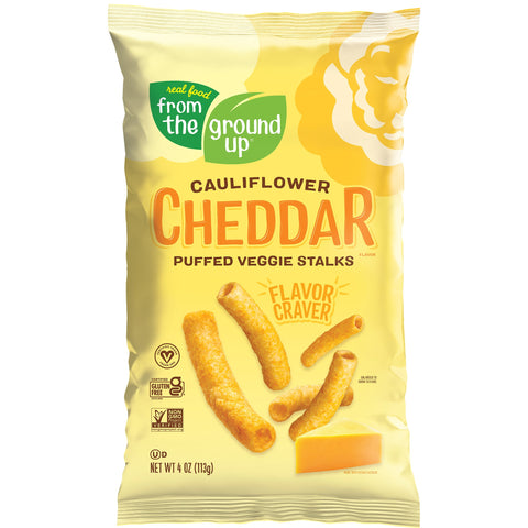 From The Ground Up Puffed Veggie Straws - Cheddar Cauliflower