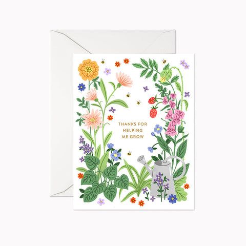 Thanks for Helping Me Grow Greeting Card