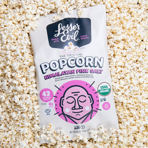 Lesser Evil Himalayan Pink Salt Organic Popcorn