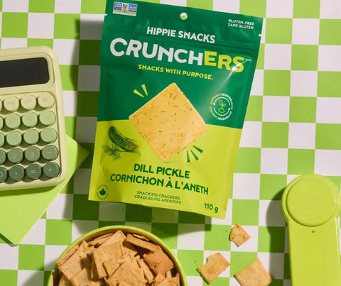 Hippie Snacks Dill Pickle Crunchers Crackers