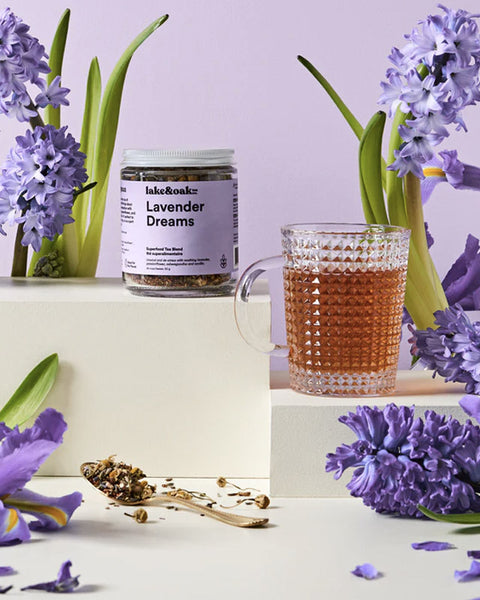 Lavender Dreams Loose-Leaf Tea | Glass Jar 24 Cups