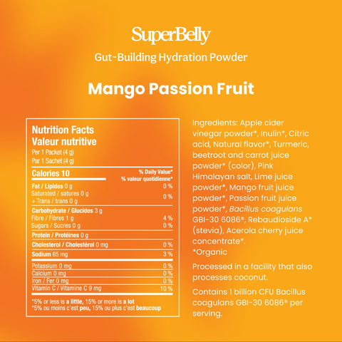 SuperBelly Mango Passion Fruit 7pk