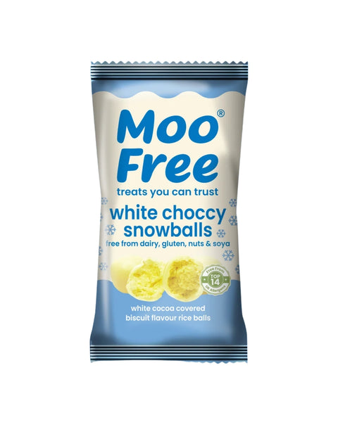 Moo Free White Choccy Snowballs (35g)