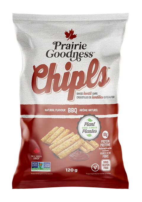 Prairie Goodness BBQ Chipls Lentil Chickpea Chips