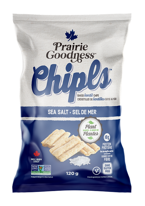Prairie Goodness Sea Salt Chipls Lentil Chickpea Chips