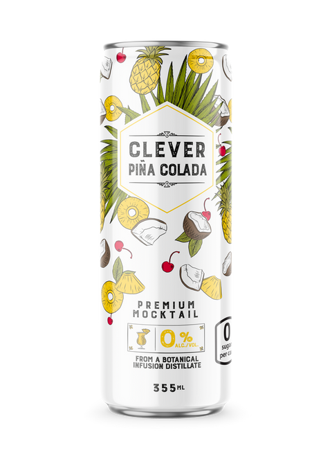 Clever Mocktails Alcohol-free Pina Colada Zero Sugar
