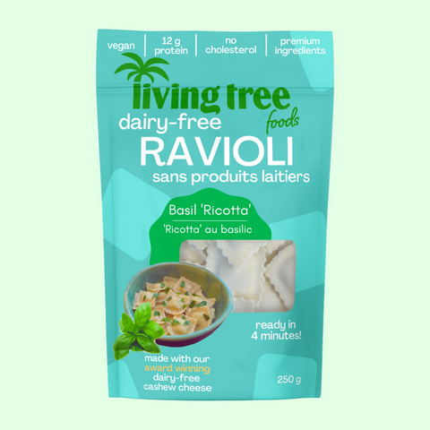 Living Tree Foods Plant-based Basil Ricotta Ravioli (Frozen)