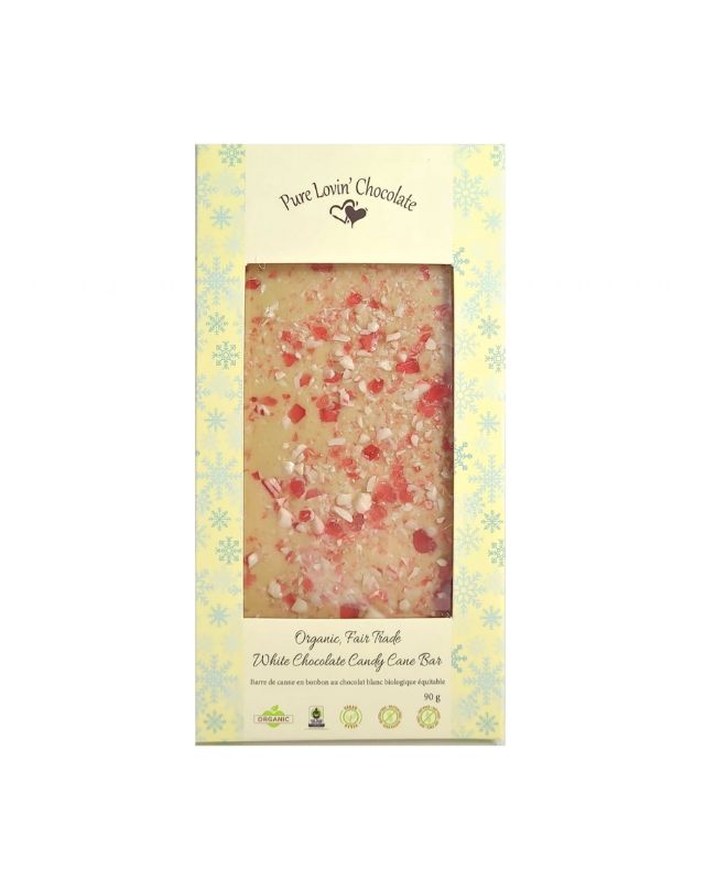 Vegan White Chocolate Candy Cane Bar