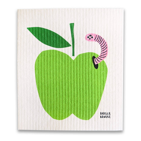 Badger & Burke Apple + Worm Swedish Dishcloth