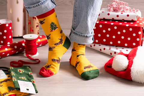 Friday Sock Co. Women's Ugly Christmas Moose Socks