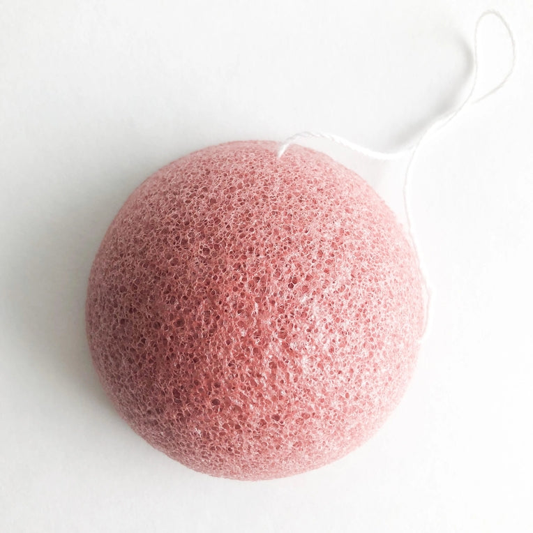 Pink Rose Clay-Infused Konjac Cleansing Sponge