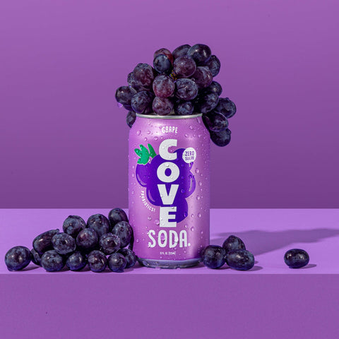 Cove Soda Grape Zero Sugar Prebiotic Soda