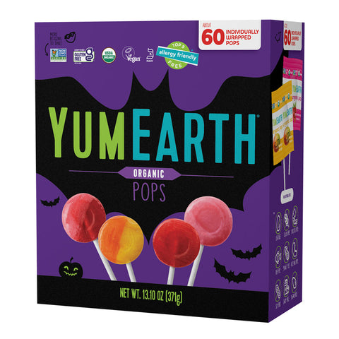 YumEarth Halloween Organic Lollypops 60ct