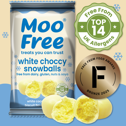 Moo Free White Choccy Snowballs (35g)