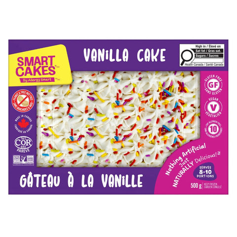 Allergy Smart Gluten-Free Vanilla Cake 500g (Frozen)
