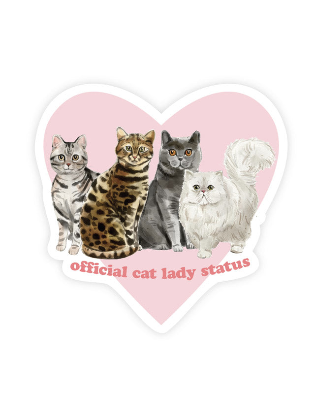 Official Cat Lady Status - Sticker