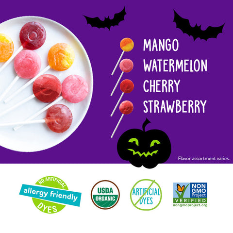 Halloween Organic Lollypops - 60ct
