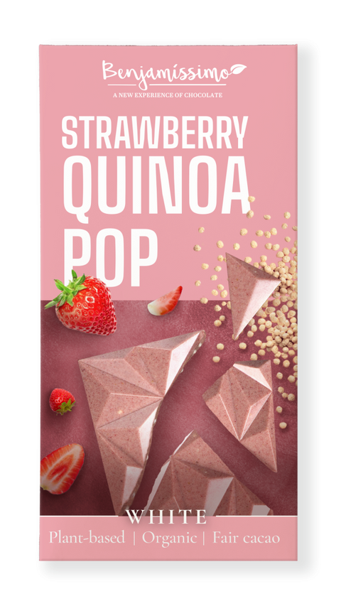 Strawberry Quinoa Pop - Vegan White Chocolate