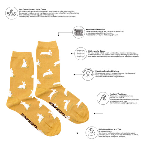 Women's Bunny Socks: Women’s 5 – 10