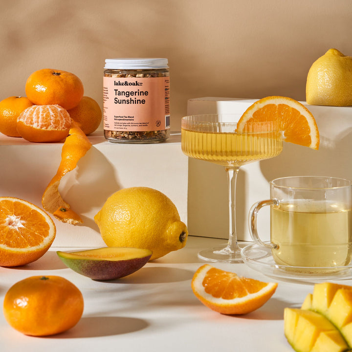 Tangerine Sunshine Loose-Leaf Tea | Glass Jar 24 Cups