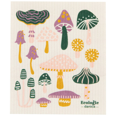 Mushroom Gems Swedish Sponge Cloth