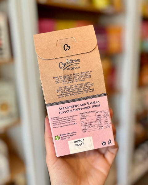 Bristows of Devon Vegan Fudge - Strawberry Cheesecake