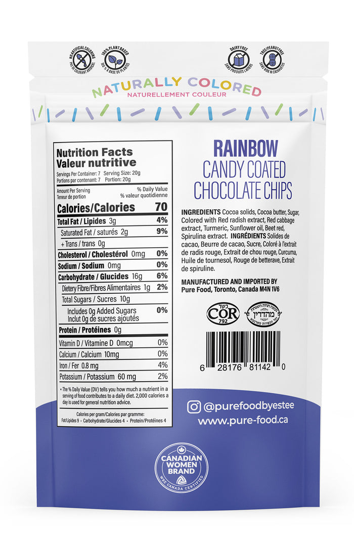 Rainbow Candy-Coated Chocolate Chips