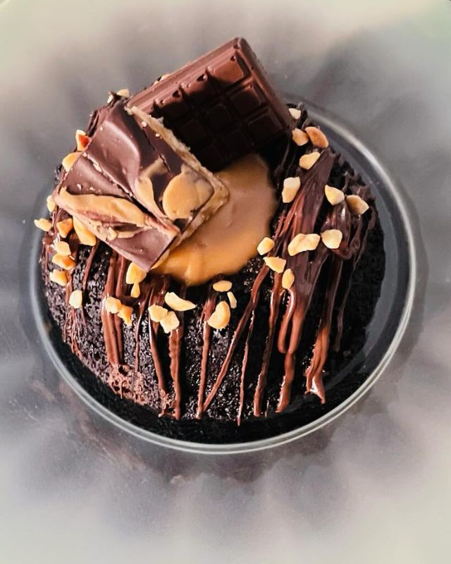 Chocolate Peanut Butter Mini Bundt Cake