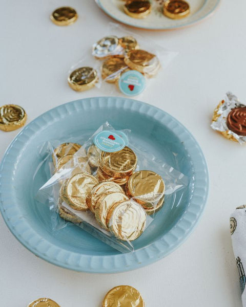 Strawberry Blonde Bakery Gelt Chocolate Gold Coins