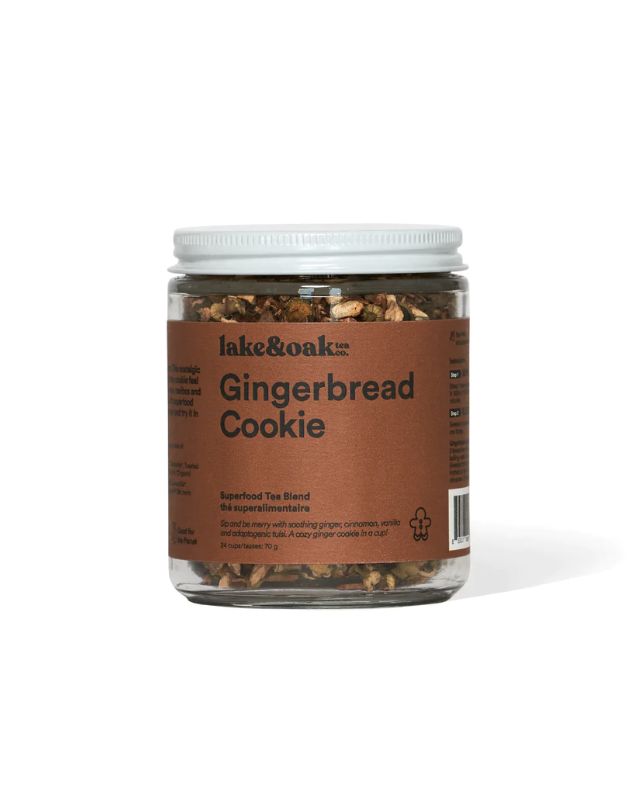 Gingerbread Cookie Loose-Leaf Tea | Glass Jar 24 Cups