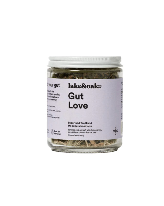 Gut Love Loose-Leaf Tea | Glass Jar 24 Cups