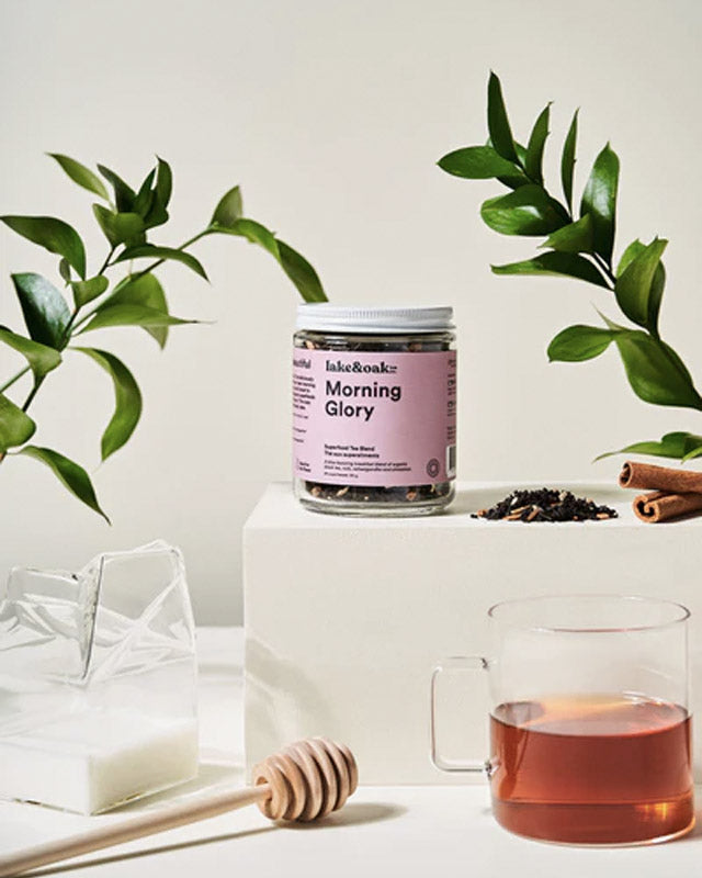 Morning Glory Loose-Leaf Tea | Glass Jar 24 Cups