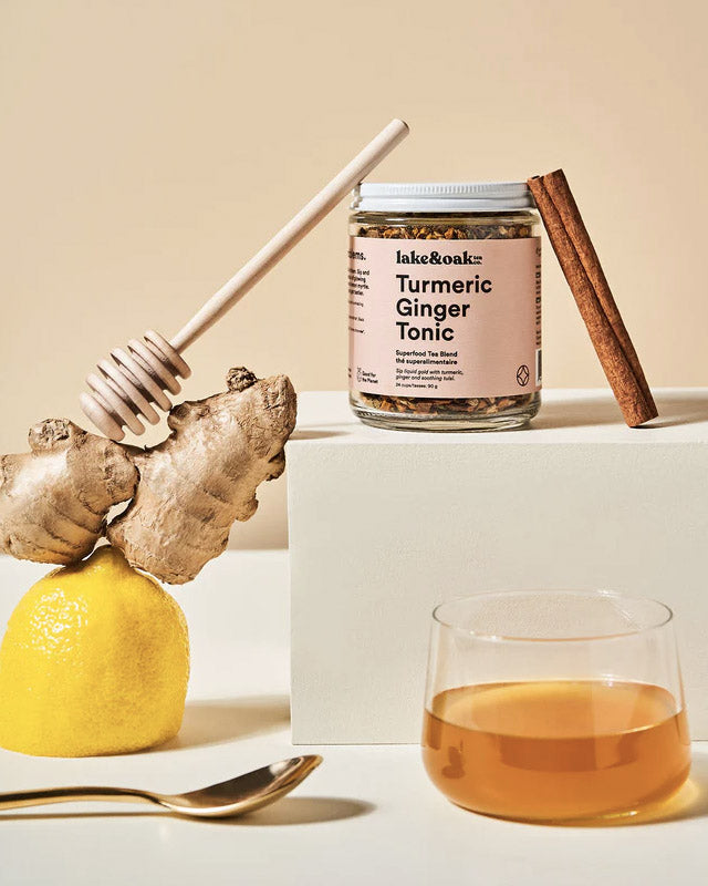 Turmeric Ginger Tonic Loose-Leaf Tea | Glass Jar 24 Cups