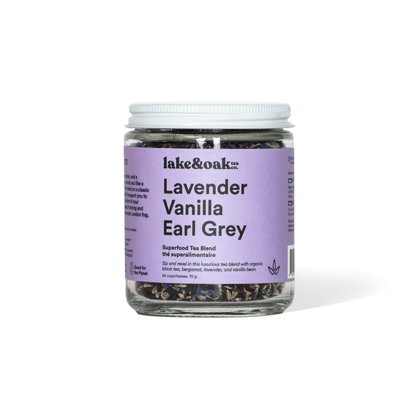 Lavender Vanilla Earl Grey Loose-Leaf Tea | Glass Jar 24 Cups