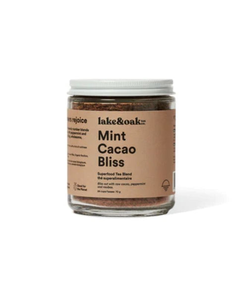 Mint Cacao Bliss Loose-Leaf Tea | Glass Jar 24 Cups