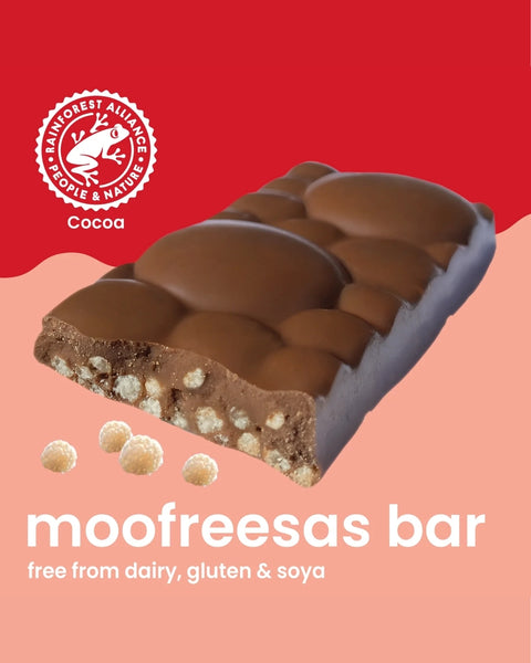 Moo Free Moofreesas Crunchy Biscuit Balls Chocolate Bar