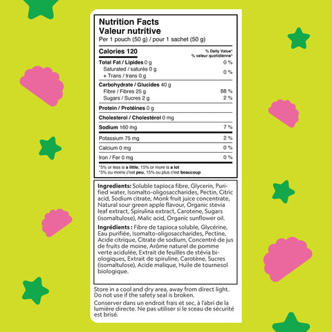 Oh My Berries! Sour Green Apple Low Sugar Candy