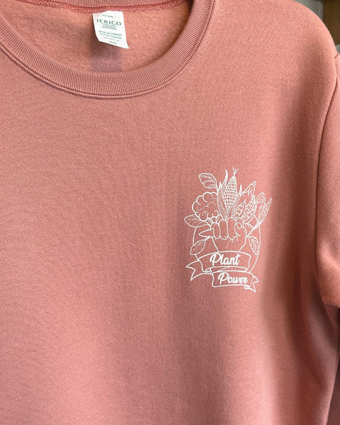 Pre-Order | Plant Power Crewneck Sweater - Dusty Rose