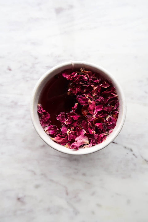 Rose Hibiscus Glow Loose-Leaf Tea | Glass Jar 24 Cups