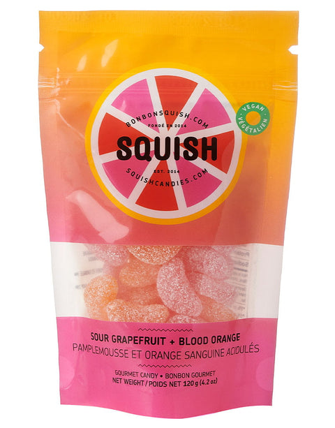 Vegan Sour Grapefruit Blood Orange Gourmet Gummies