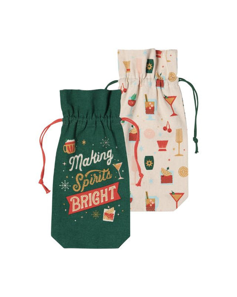 Spirits Bright | Wine Bags - Set of 2