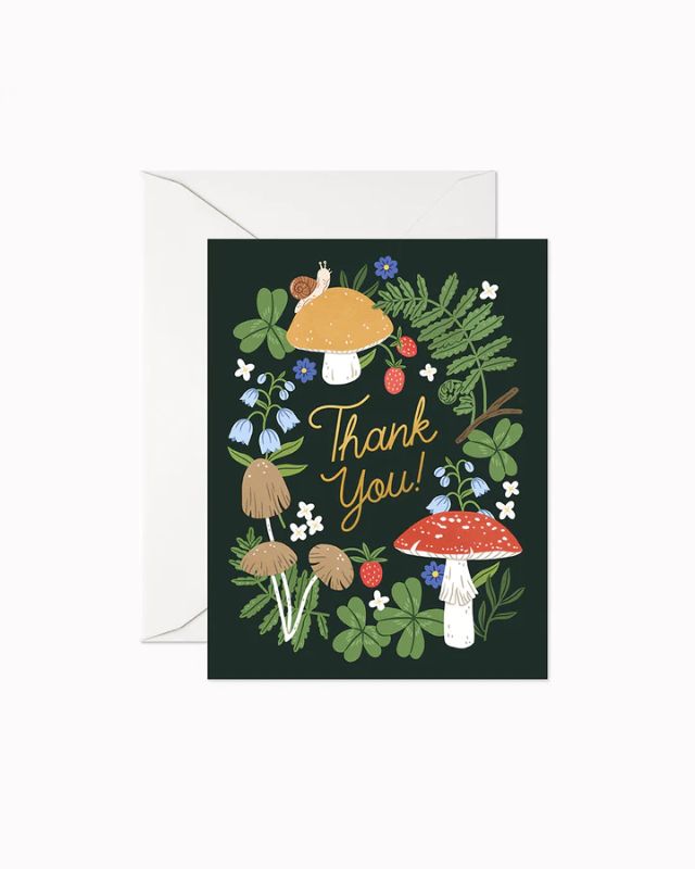 Thank You Mushroom Greeting Card